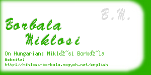 borbala miklosi business card